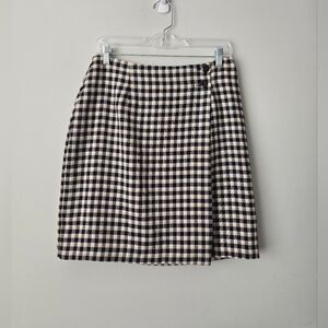 Vintage 90s Plaid Checked Mini Skirt